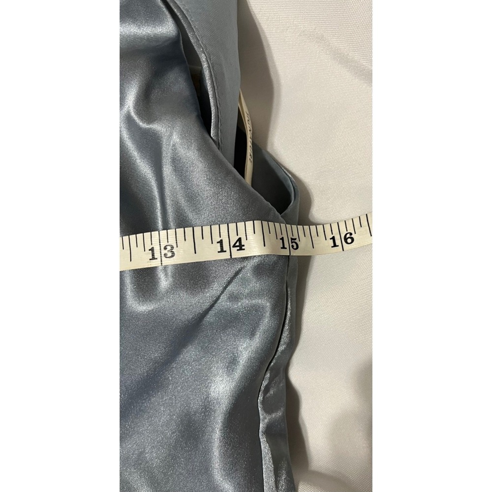 GALINA Signature Dusty Blue Satin Halter Formal PROM Dress Sz 4 MERMAID - Picture 6 of 9